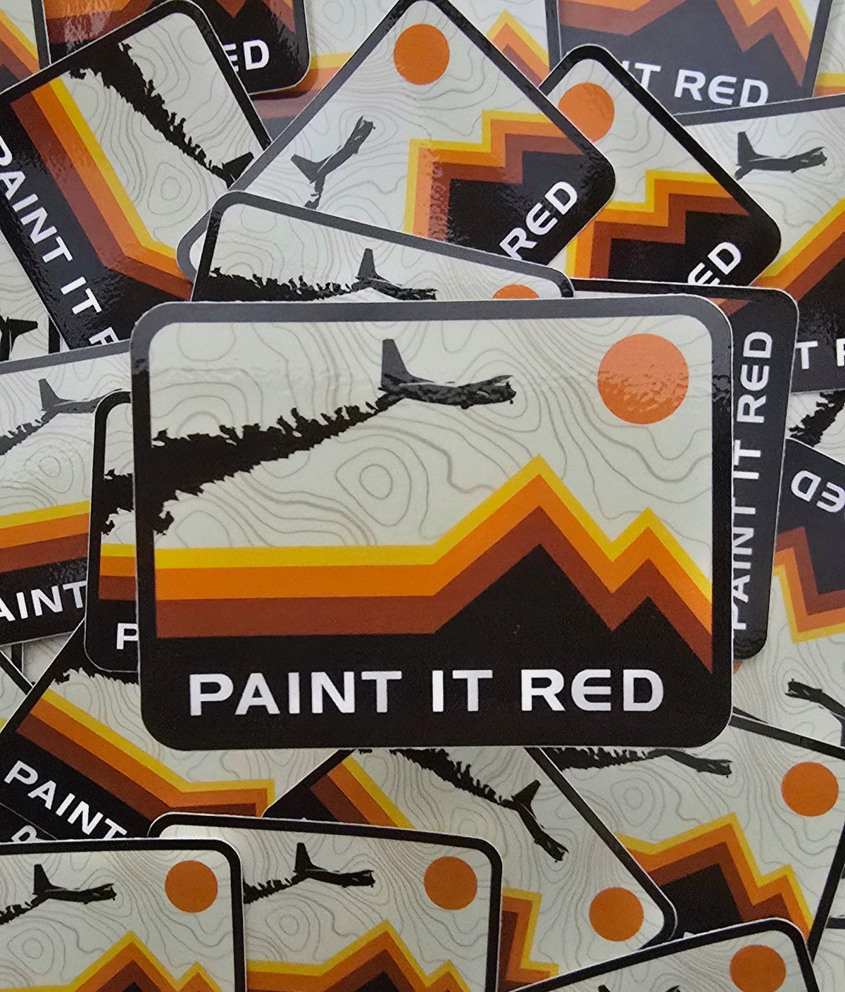 Wildland "Paint it Red" Plane Firefighter helmet sticker gift decal