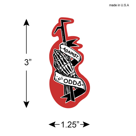 Against All Odds Firefighter Hook | Firefighter Sticker