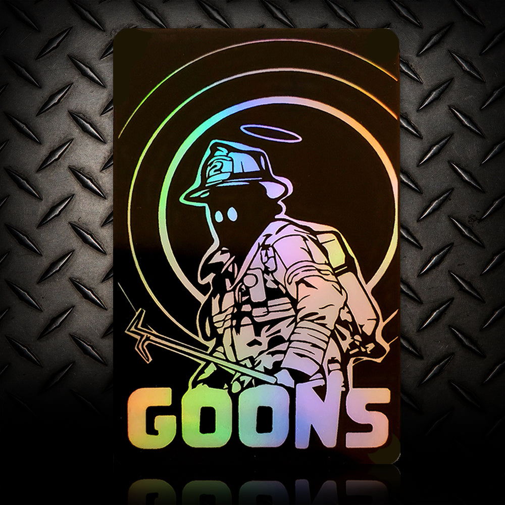 Holographic Goons Hook Firefighter Sticker