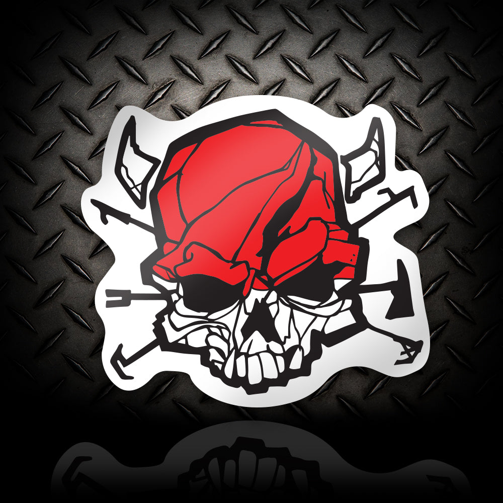 Autocollant Décoratif Pour Lecteur FreeStyle Libre - Motif Skulls (Tête De Mort) - Couleur Rouge - Fabriqué En Allemagne - 8