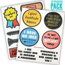 Load image into Gallery viewer, Funny- Gag- Jokes - Shenanigans Adult 14 Sticker Pack | Firefighter House Sticker