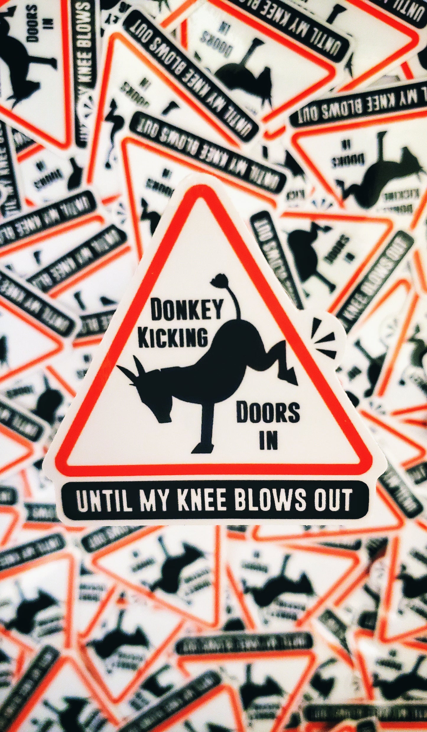 Breaching Donkey Kick Warning Firefighter Sticker