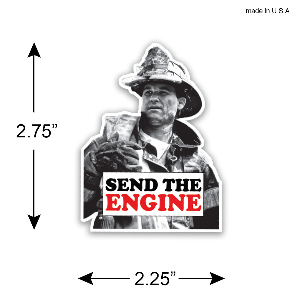 Send the Engine Backdraft Firefighter Sticker Decal