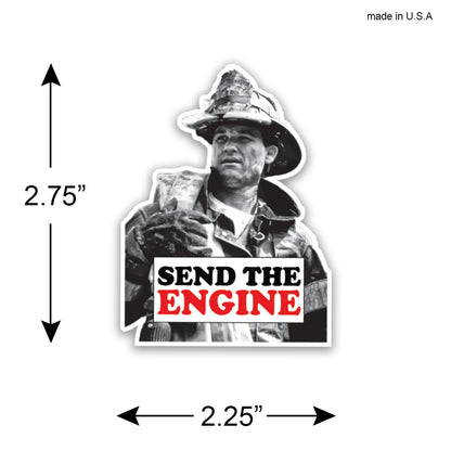 Send the Engine Backdraft Firefighter Sticker Decal