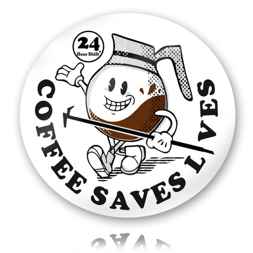 Coffee Pot Saves Lives Emt Firefighter Rescue Skull Sticker