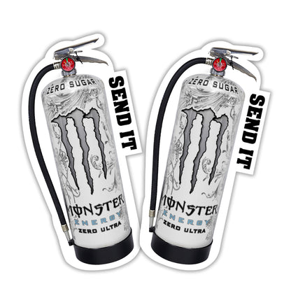 Energy Drink Firefighter Water Can- Send It Sticker decal packs