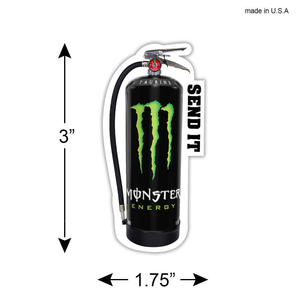 Energy Drink Firefighter Water Can- Send It Sticker decal packs