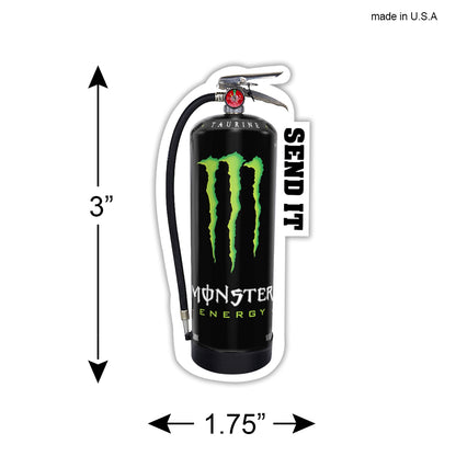 Energy Drink Firefighter Water Can- Send It Sticker decal packs