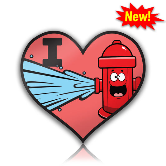 Fire Hydrant Love | Firefighter Sticker Decal
