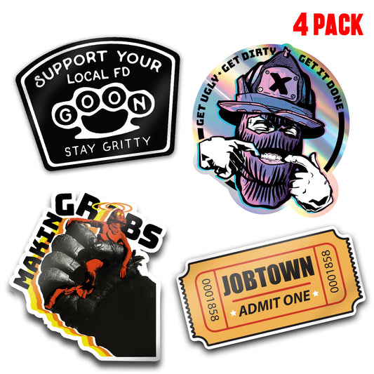 First Due 4Pack Firefighter Sticker
