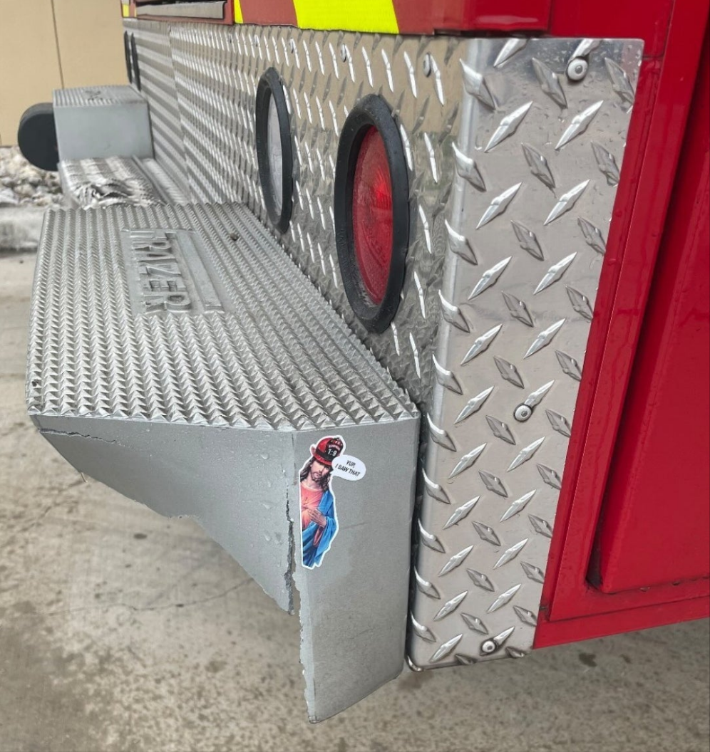 Jesus Firefighter Sticker Decal helmet