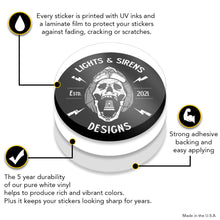 Load image into Gallery viewer, Coffee Pot Saves Lives Emt Firefighter Rescue Skull Sticker