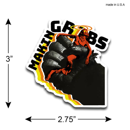 King Kong Make the Grab Firefighter Sticker