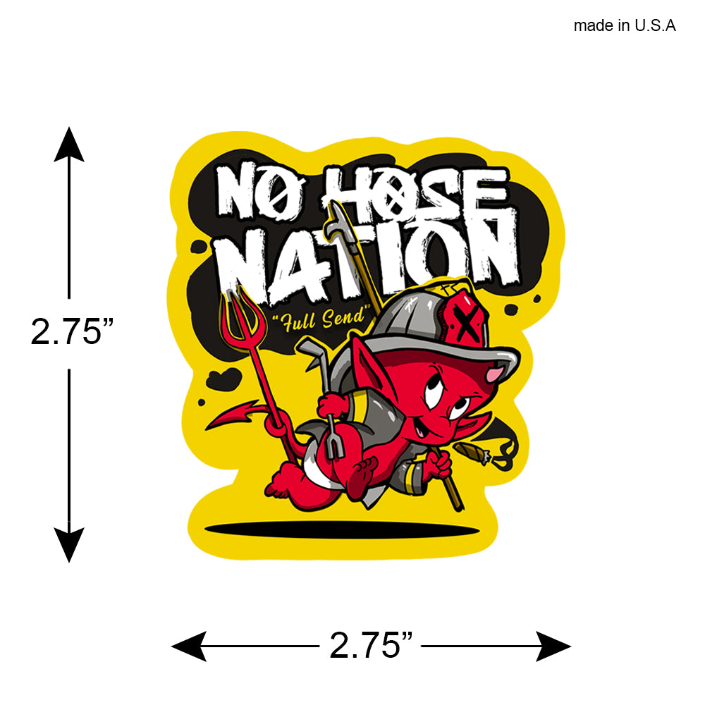 Devil Hook | No Hose Nation | Full Send Fire Helmet Sticker