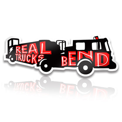 Truck Tillerman "Real Trucks Bend" Helmet Firefighter Sticker Decal