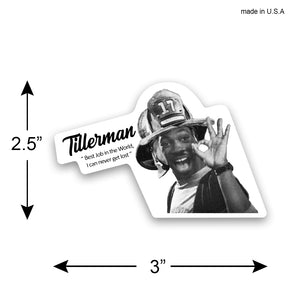 Tiller Man Firefighter Sticker