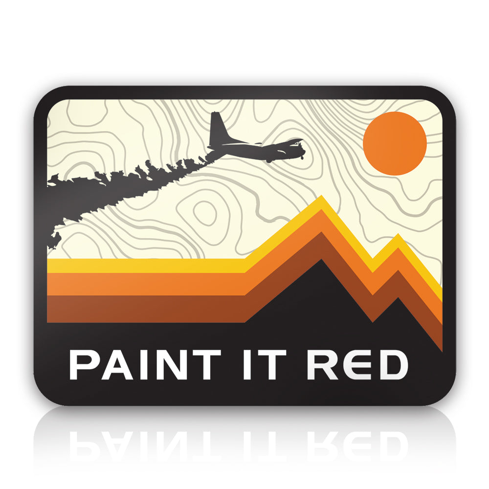 Wildland "Paint it Red" Plane Firefighter helmet sticker gift decal