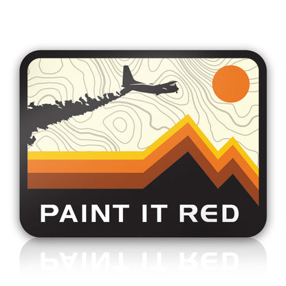 Wildland "Paint it Red" Plane Firefighter helmet sticker gift decal