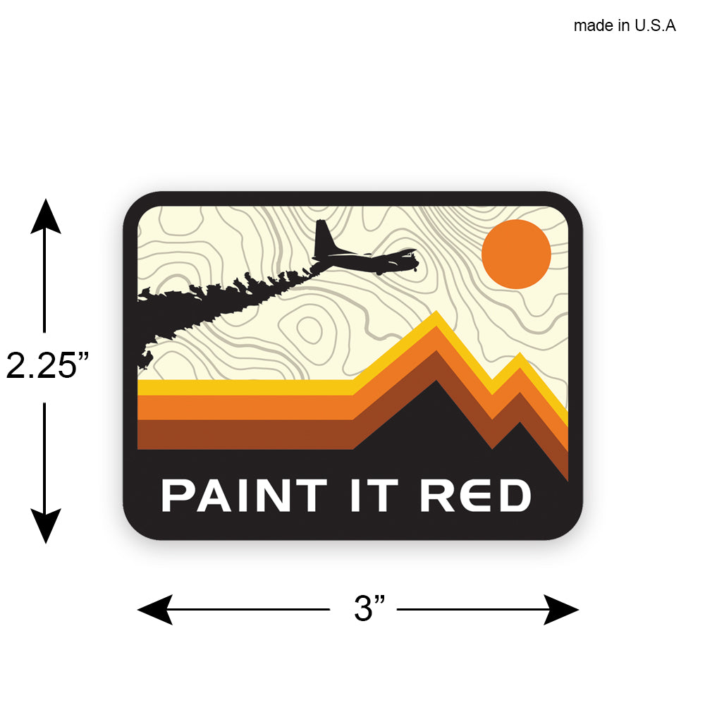 Wildland "Paint it Red" Plane Firefighter helmet sticker gift decal