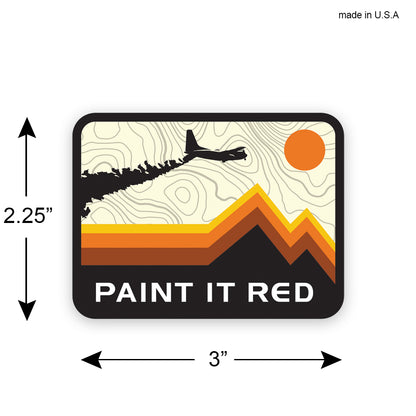 Wildland "Paint it Red" Plane Firefighter helmet sticker gift decal
