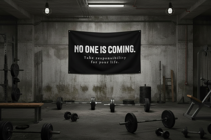 "No One Is Coming" Take Responsibility Flag | Firehouse & First Responder Decor
