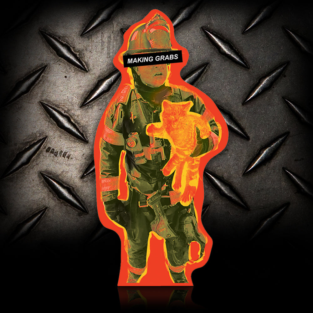 Making Grabs Firefighter Sticker