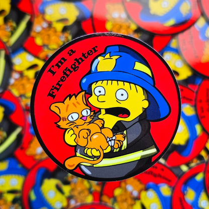 I'm a Firefighter funny Rescue making grabs Sticker