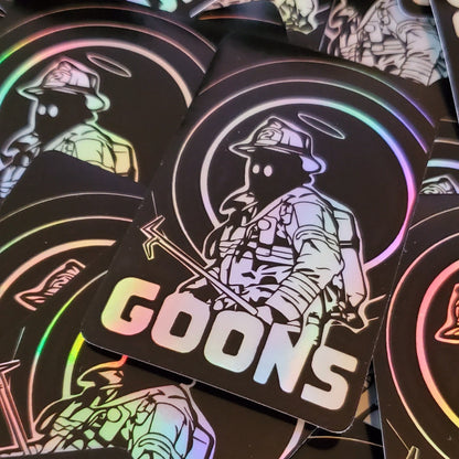 Holographic Goons Hook Firefighter Sticker