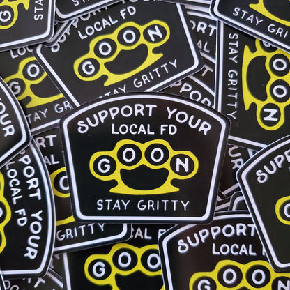 Support Your Local FD Goon Firefighter Sticker