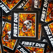 Load image into Gallery viewer, First DUE Firefighter Skull Sticker