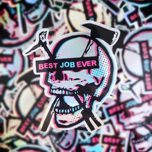 Load image into Gallery viewer, Best Job Ever Skull Firefighter Sticker