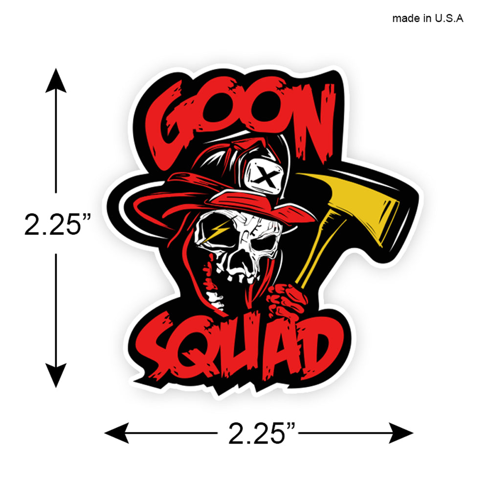 Goon Squad Firefighter Skull Sticker | one of kind designs, made in the ...