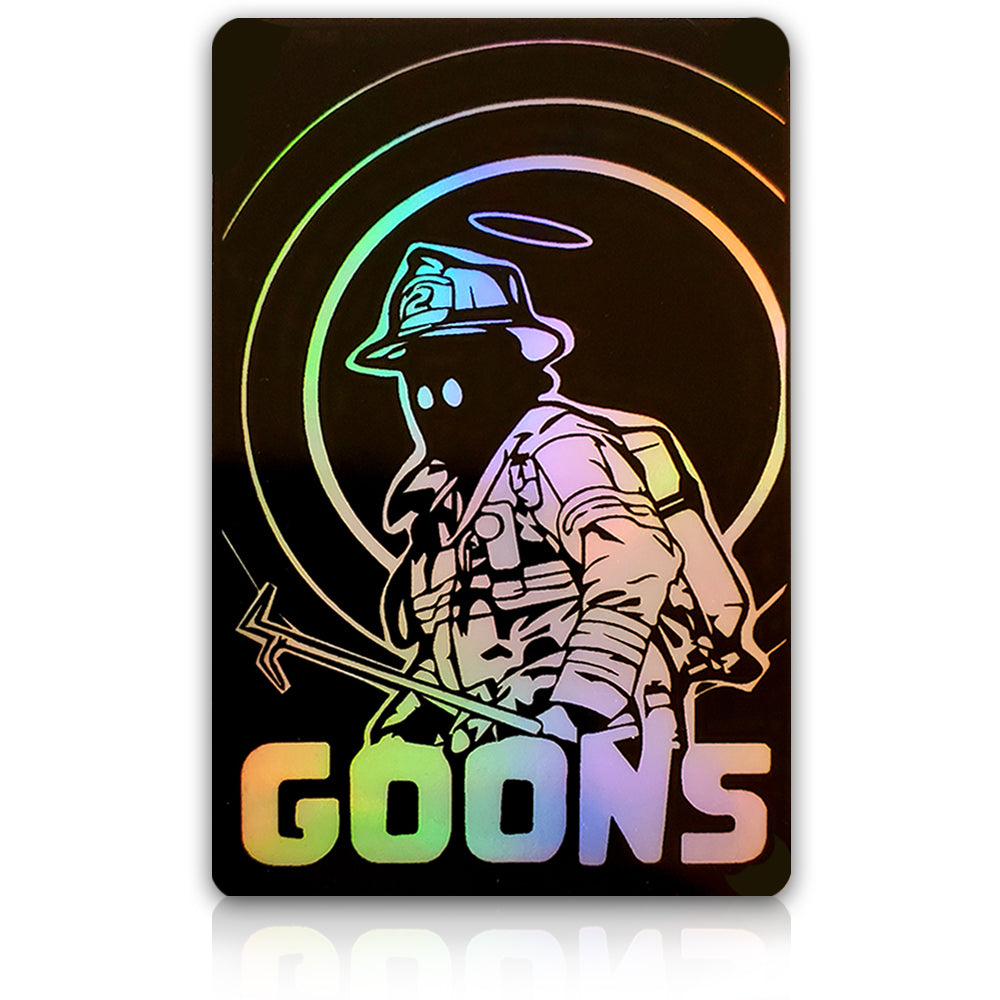 Holographic Goons Hook Firefighter Sticker