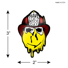 Load image into Gallery viewer, Have a Nice Day Firefighter Skull Sticker