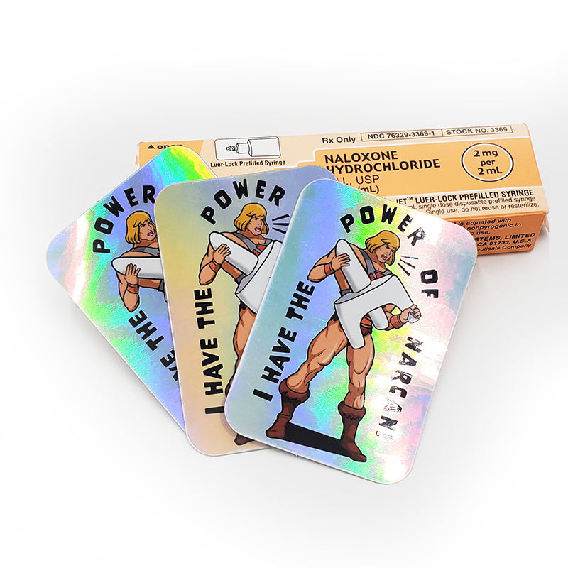 He-Man Narcan Holographic Decal Sticker