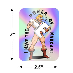 He-Man Narcan Holographic Decal Sticker