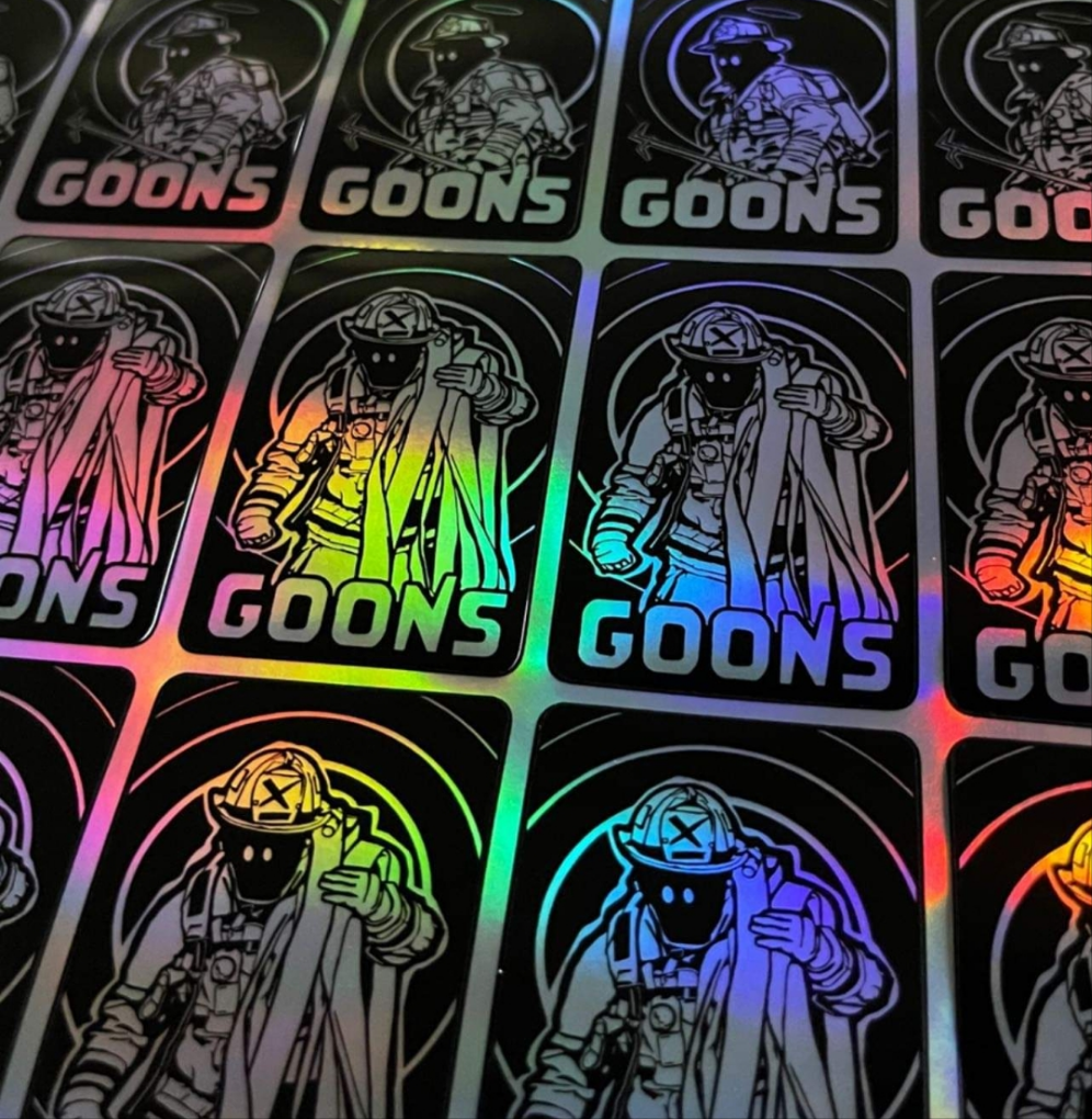 Holographic Goons Hose Firefighter Sticker | one of kind designs, made ...