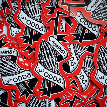 Against All Odds Firefighter Hook | Firefighter Sticker