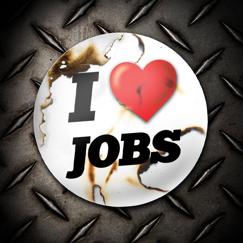I Love Jobs Firefighter Sticker