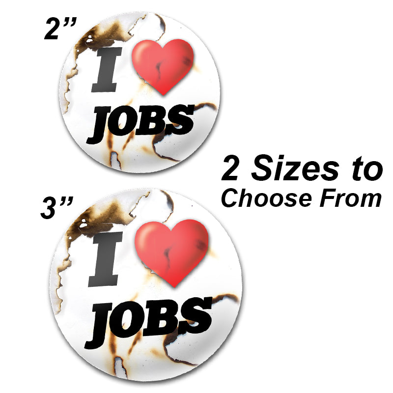 I Love Jobs Firefighter Sticker