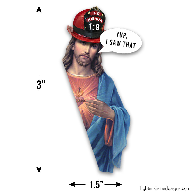 Jesus Firefighter first responder helmet car laptop sticker decal