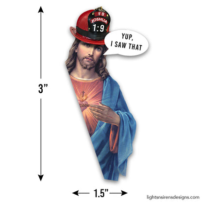 Jesus Firefighter first responder helmet car laptop sticker decal