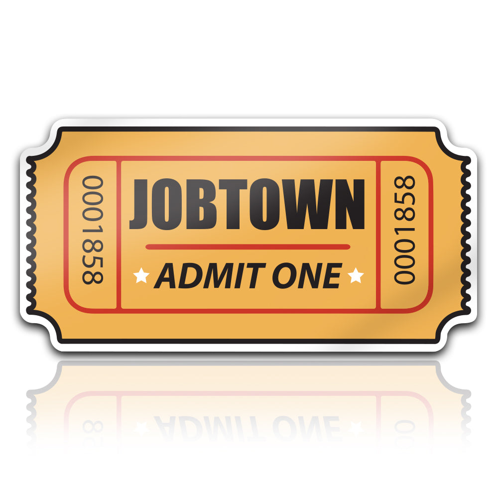 Tickets to Jobtown | Firefighter Sticker | one of kind designs, made in the  united states, raise money to help charities