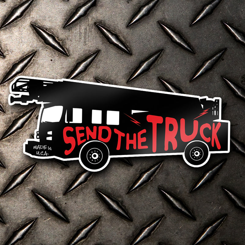 firefighter helmet truck sticker