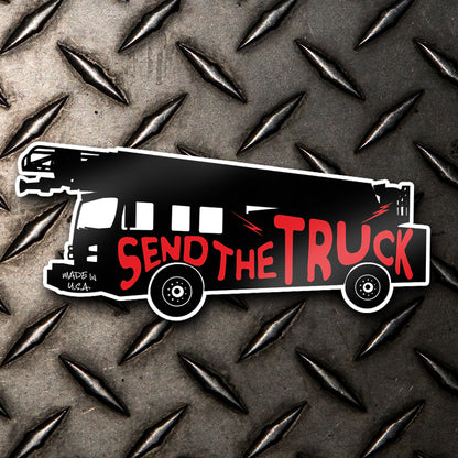 firefighter helmet truck sticker