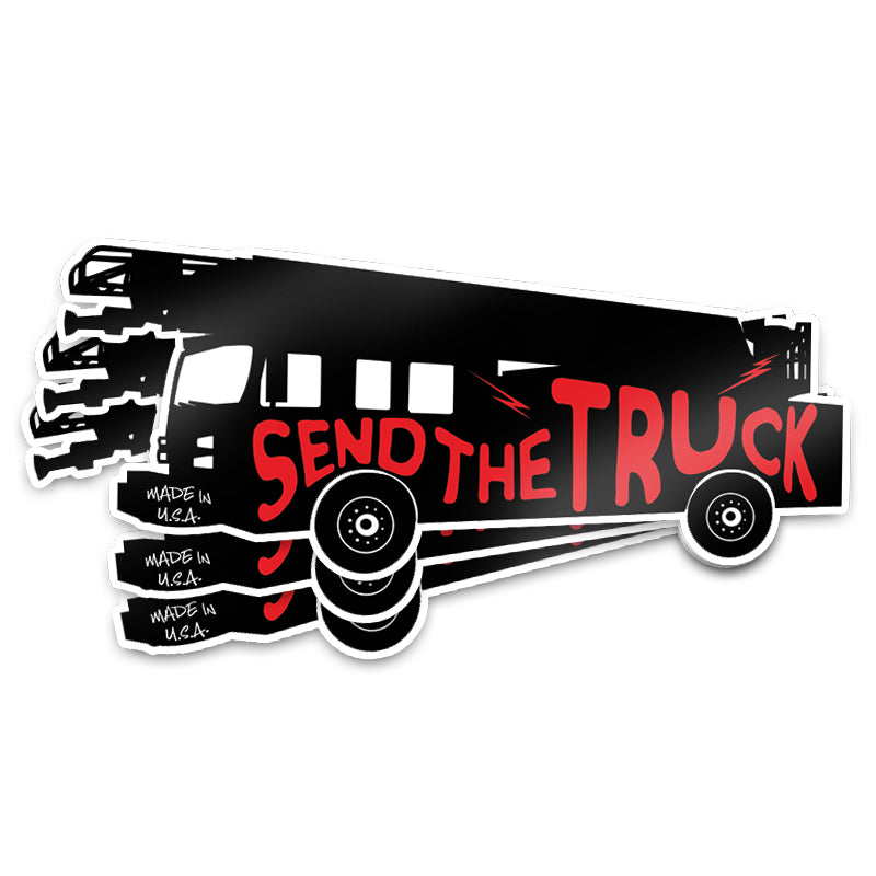 firefighter helmet truck sticker 'send the truck'