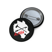 Load image into Gallery viewer, Natural Born Alpha Firefighter Wolf Pin Buttons