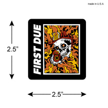 Load image into Gallery viewer, First DUE Firefighter Skull Sticker